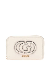 GUESS 1 USCITA Guess Calebra Slg Medium Zip Around Portafoglio Donna Bianco Bianco